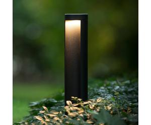 Lucide Combo bolardo luminoso LED, negro, 65 cm, aluminio, IP54 True