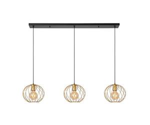 LUCIDE DANZA - Lámpara colgante - 3xE27 - Oro mate/Latón