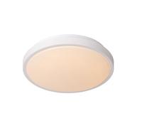 LUCIDE DASHER - Lámpara de techo Baño - Ø 29,3 cm - LED - 1x12W 2700K - IP44 - Sensor movimiento & día/noche - Blanco