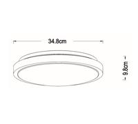 Lucide Dasher Plafón LED, blanco, Ø 34,8 cm, 2700 K, IP44