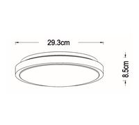 Lucide Dasher Plafón LED, negro, Ø 29,3 cm, 2700 K, IP44