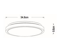 Lucide Dasher Plafón LED, negro, Ø 34,8 cm, 2700 K, IP44