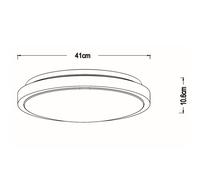 Lucide Dasher Plafón LED, negro, Ø 41 cm, 2700 K, IP44 EC:EPREL:1580410