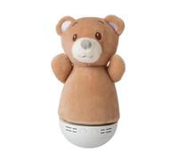 LUCIDE DOLLY - Lámpara de mesa para habitación infantil (pilas, LED, 1 bombilla de 3 W, 2700 K, con función de música), color marrón