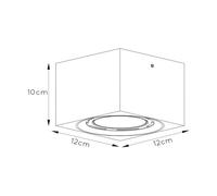 Lucide Downlight LED Fedler angular negro True