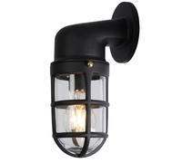 Lucide DUDLEY - Lámpara de pared Fuera - 1xE27 - IP44 - Negro