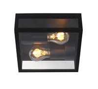 LUCIDE DUKAN - Lámpara de techo Dentro/Fuera - 2xE27 - IP65 - Negro