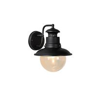 LUCIDE FIGO - Lámpara de pared Dentro/Fuera - Ø 21,5 cm - 1xE27 - IP44 - Negro