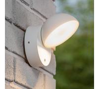 Lucide Finn aplique de pared LED, blanco, metal, IP54, sensor día/noche EC:EPREL:1858656