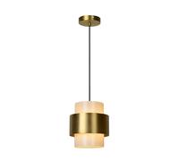 LUCIDE FIRMIN - Lámpara colgante - Ø 20 cm - 1xE27 - Oro mate/Latón