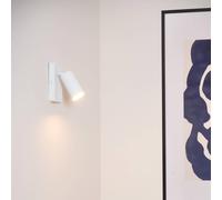Lucide Foco de pared Clubs, 1 luz, blanco
