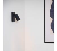 Lucide Foco de pared Clubs, 1 luz, negro