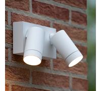 Lucide Foco de pared de exterior Taylor Sensor, 2 luces blanco