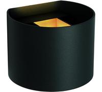 Lucide Foco de pared de metal con 2 LED integrado, negro