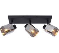 Lucide Foco de techo de metal 3xE14, negro
