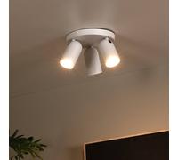 Lucide Foco de techo Punch, 3 luces, redondo, blanco