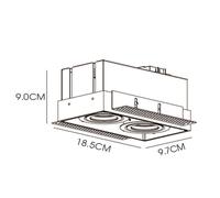 Lucide Foco Trimless, 2 luces, blanco