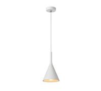 Lucide GIPSY - Lámpara colgante - Ø 16,5 cm - 1xE27 - Blanco