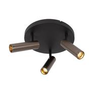 LUCIDE GRADO - Foco de techo - Ø 25 cm - 3xGU10 (MR11) - Hierro gris