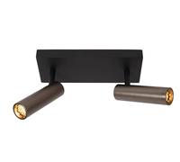 LUCIDE GRADO - Foco de techo - 2xGU10 (MR11) - Hierro gris