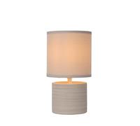 Lucide Lámpara de mesa Greasby con pantalla textil, beige