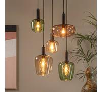 LUCIDE ILONA - Lámpara de techo, 5 x E27, color negro