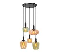 LUCIDE ILONA - Lámpara de techo, 5 x E27, color negro