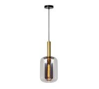 LUCIDE JOANET - Lámpara colgante - Ø 22 cm - 1xE27 - Ahumado