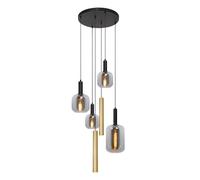 LUCIDE JOANET - Lámpara colgante - Ø 65 cm - 4xE27 - Latón