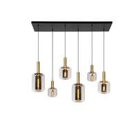 LUCIDE JOANET - Lámpara colgante - 6xE27 - Ahumado