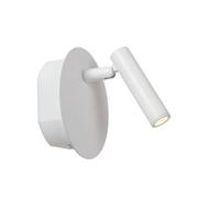 LUCIDE JOLIJN - Lámpara de pared recargable para cama, batería/batería, diámetro de 10,2 cm, LED, 1 x 2 W, 3000 K, magnética, color blanco