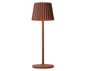 LUCIDE JUSTINE - Lampe de table Extérieur - LED Dim. - 1x2W 2700K - IP54 - Avec socle de charge par contact - Rouille