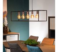 Lucide Lámpara colgante Arthur, 5 luces, negra