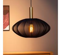 Lucide Lámpara colgante Corina, negra, Ø 50 cm, E27 True