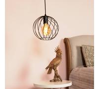Lucide Lámpara colgante Danza, 1 luz, Ø 25 cm, negro