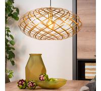 Lucide Lámpara colgante de tungsteno, pantalla Oval, 65 cm, dorada True