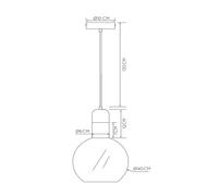 Lucide Lámpara colgante Julius, 1 luz, gris humo, Ø 40 cm