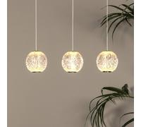 Lucide Lámpara colgante LED Cintra, angular, transparente/oro, acrílico EC:EPREL:1421570