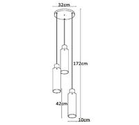 LUCIDE ORLANDO - Lámpara colgante - Ø 32 cm - 3xE27 - Ahumado