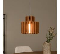 Lucide Lámpara colgante Rollo, terracota, Ø 31 cm, tela/metal/vidrio