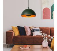 Lucide Lámpara colgante Siemon de acero, Ø 40 cm, verde