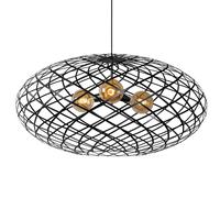 Lucide Lámpara colgante Wolfram pantalla oval 100cm negro