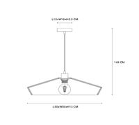 LUCIDE YUNKAI - Lámpara colgante - Ø 50 cm - 1xE27 - Natural