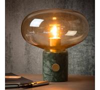 Lucide Lámpara de mesa Charlize, verde jaspeado/ámbar