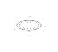 Lucide Lámpara de mesa Corina, negra, Ø 40 cm, E27