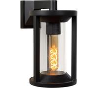 Lucide Lámpara de pared de aluminio 1xE27, negro