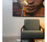 Lucide Lámpara de pie Hester de metal blanco