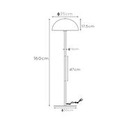 Lucide Lámpara de pie Siemon de acero, Ø 35 cm, azul