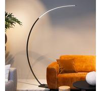 Lucide Lámpara LED arqueada Curve, negra, mármol, 192 cm, atenuable EC:EPREL:1840934