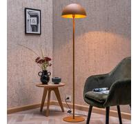 Lucide Lámpara pie Siemon de acero Ø 35 cm, amarillo ocre